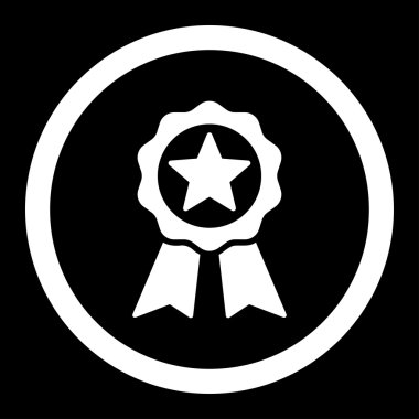 Vektör simge sertifikası mührüne yuvarlak