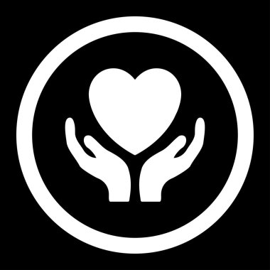 Sadaka yuvarlak vektör simgesi