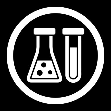 Kimya yuvarlak vektör simgesi