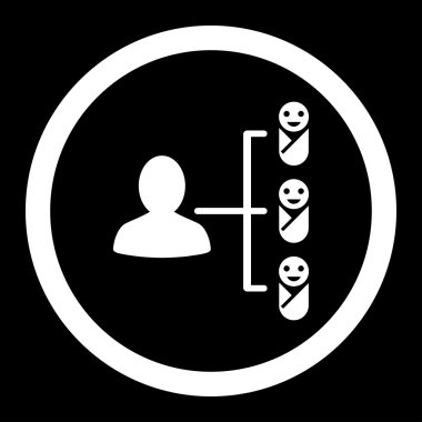 Çocuk Linkler yuvarlak vektör simgesi