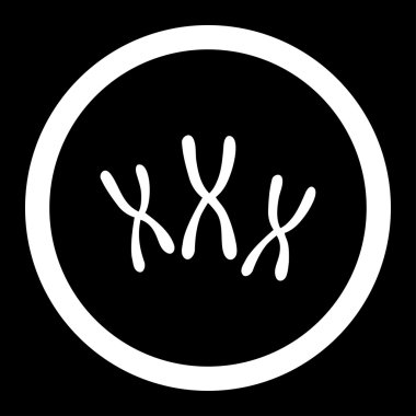 Kromozomlar yuvarlak vektör simgesi