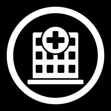 Klinik yuvarlak vektör simgesi