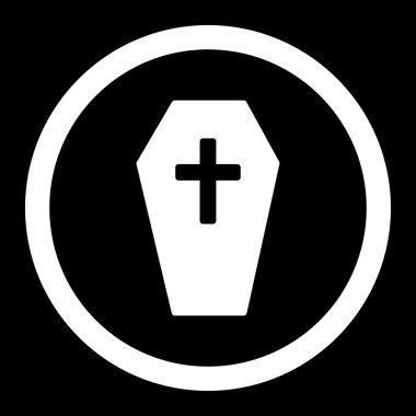 Tabut yuvarlak vektör simgesi