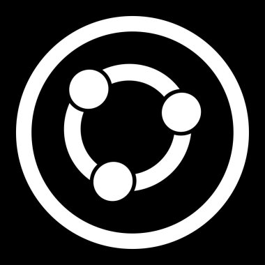 İşbirliği yuvarlak vektör simgesi