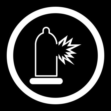 Prezervatif hasar vektör simge yuvarlak