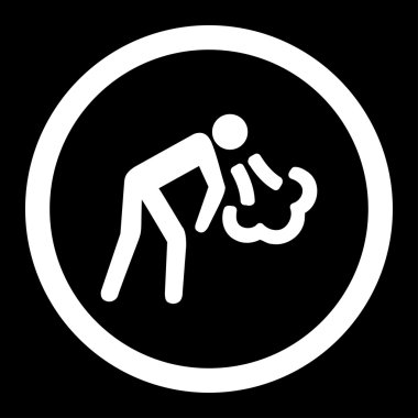 Yuvarlak vektör simge öksürük