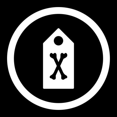 Ölü işaret yuvarlak vektör simgesi