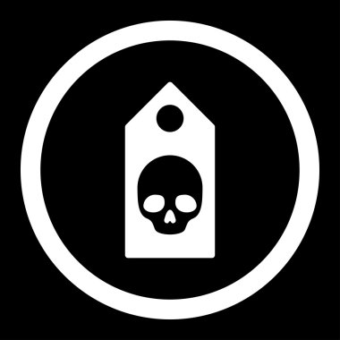 Ölüm kupon yuvarlak vektör simgesi
