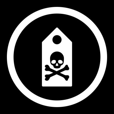 Ölüm işareti vektör simge yuvarlak