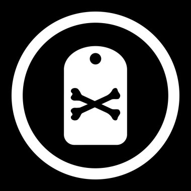 Ölüm etiketi vektör simge yuvarlak