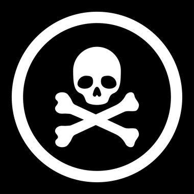 Ölüm yuvarlak vektör simgesi