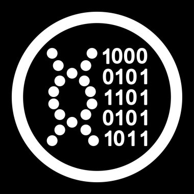 DNA kodu yuvarlak vektör simgesi