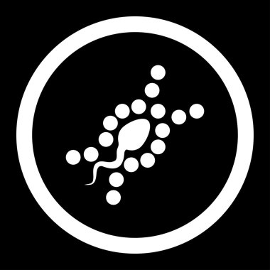 DNA çoğaltma yuvarlak vektör simgesi