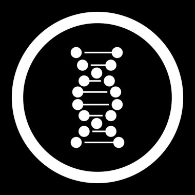 DNA sarmal yuvarlak vektör simgesi