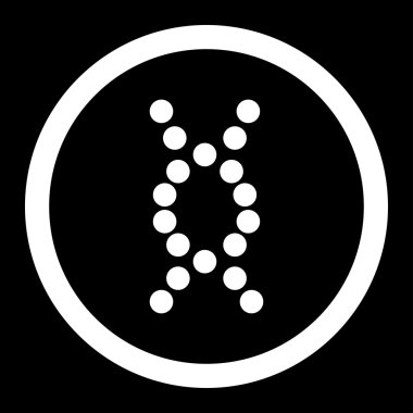 DNA sarmal yuvarlak vektör simgesi