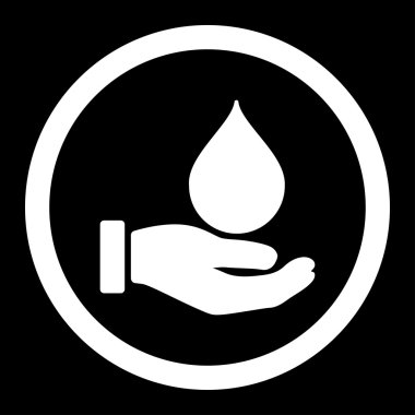 Bağış kan yuvarlak vektör simgesi