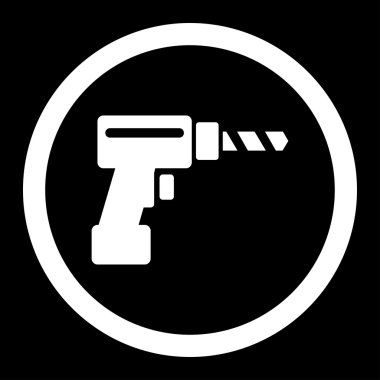 Matkap yuvarlak vektör simgesi