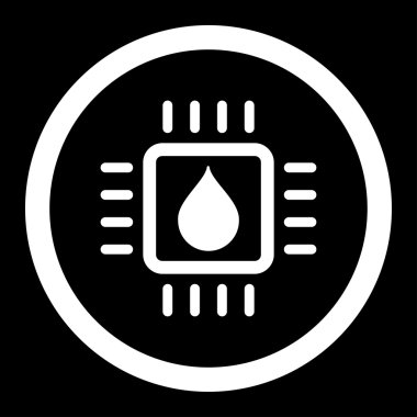 Analiz çip yuvarlak vektör simge damla