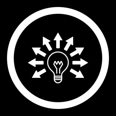 Elektrik ışığı yuvarlak vektör simgesi