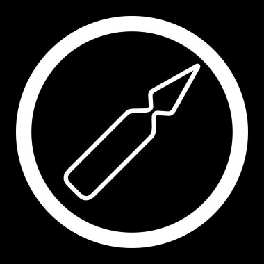 Boş ampül yuvarlak vektör simgesi