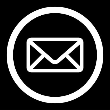 Zarf yuvarlak vektör simgesi