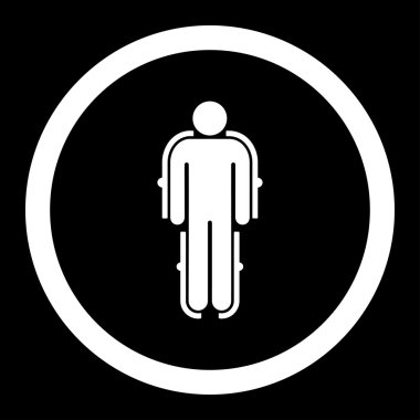 Dış iskelet yuvarlak vektör simgesi