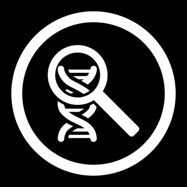 DNA yuvarlak vektör simge keşfetmek