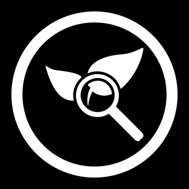 Doğal ilaçlar yuvarlak vektör simge keşfetmek