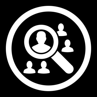 Hastalar yuvarlak vektör simge keşfetmek