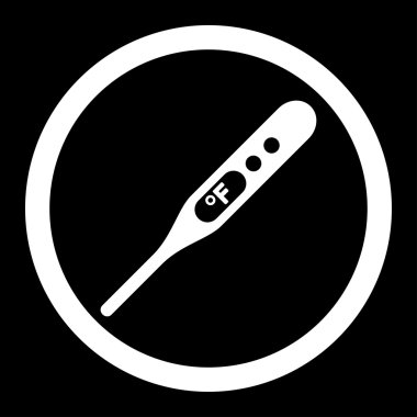 Fahrenheit termometre yuvarlak vektör simgesi