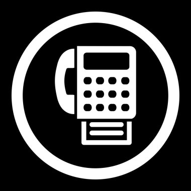 Yuvarlak vektör simge Faks