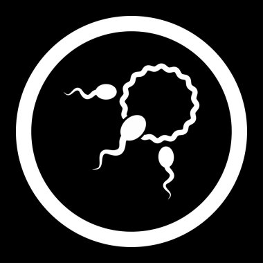 Fertilizasyon yuvarlak vektör simgesi