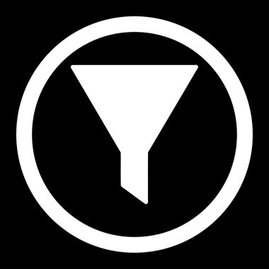 Filtre yuvarlak vektör simgesi