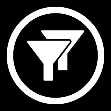 Filtreleri yuvarlak vektör simgesi