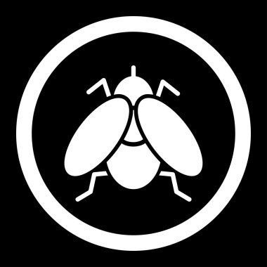 Sinek yuvarlak vektör simgesi