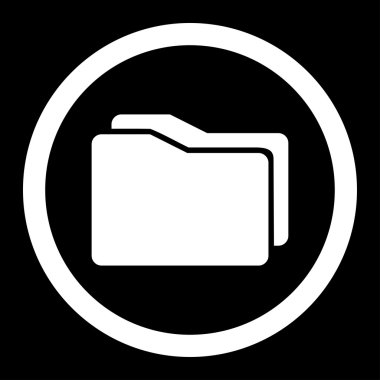 Klasörleri yuvarlak vektör simgesi