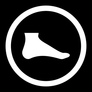 Ayak yuvarlak vektör simgesi