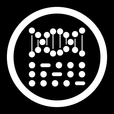 Genetik kod yuvarlak vektör simgesi