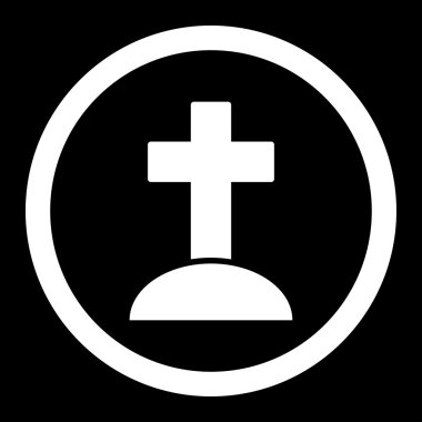 Mezar yuvarlak vektör simgesi