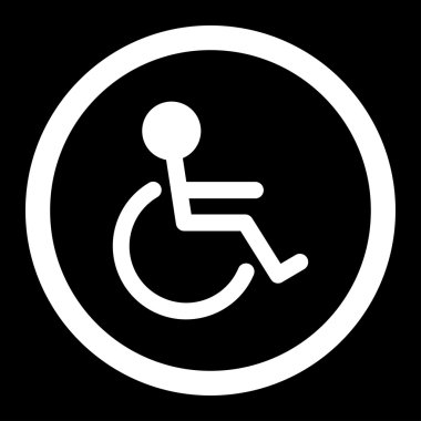 Özürlü yuvarlak vektör simgesi