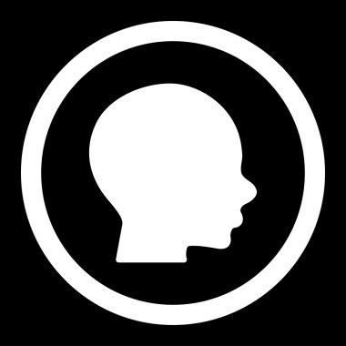 Kafa yuvarlak vektör simgesi