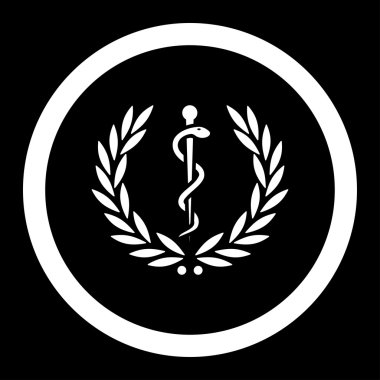 Sağlığa bakım amblemi vektör simge yuvarlak