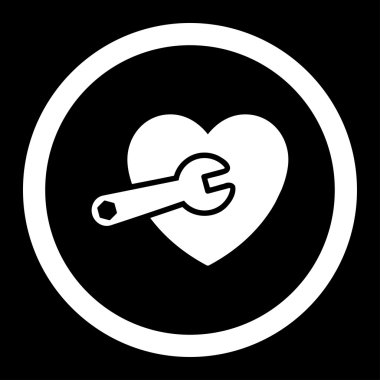 Kalp ameliyatı yuvarlak vektör simgesi