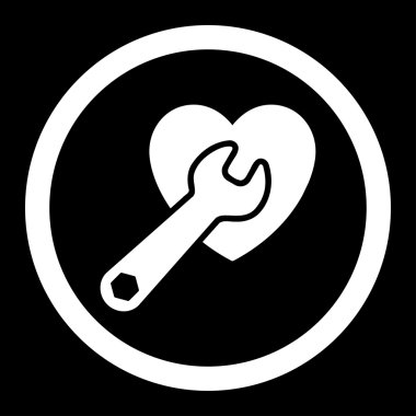 Kalp ameliyatı yuvarlak vektör simgesi