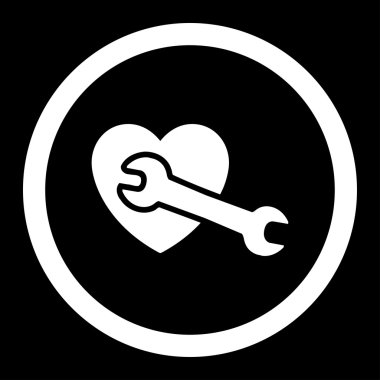 Kalp ameliyatı yuvarlak vektör simgesi