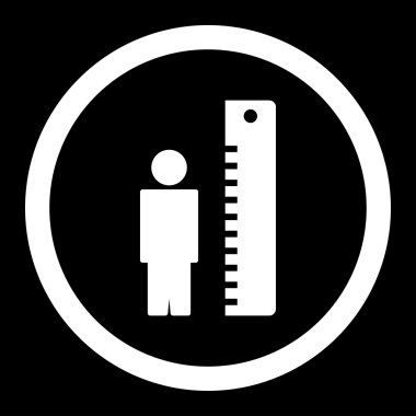 Yükseklik ölçer yuvarlak vektör simgesi