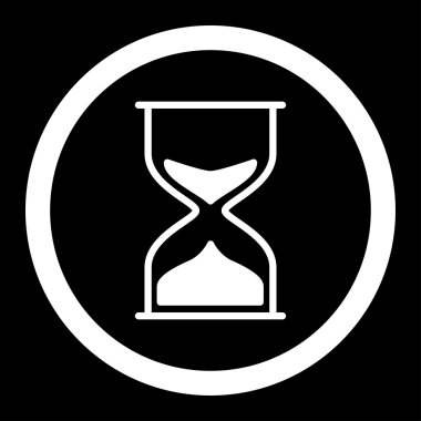 Kum saati yuvarlak vektör simgesi