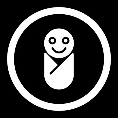 Bebek yuvarlak vektör simgesi