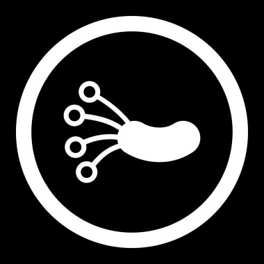 Enfeksiyon mikrop yuvarlak vektör simgesi