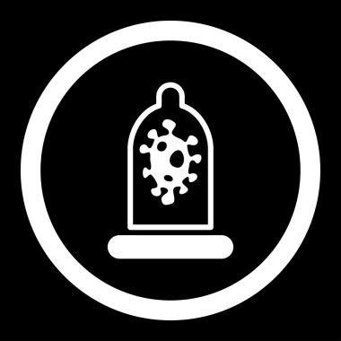 Enfeksiyon koruma yuvarlak vektör simgesi